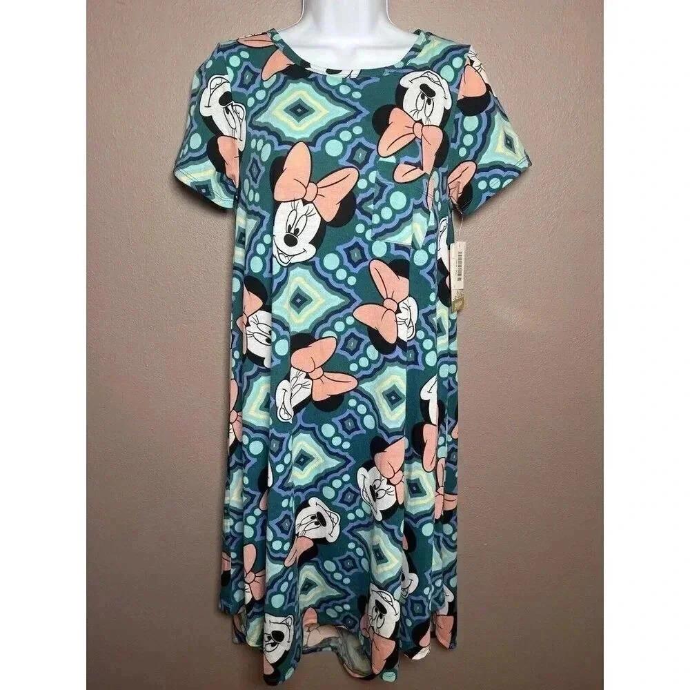 LuLaRoe Disney Minnie Mouse high/low hem Carly Dress Sz. XS NWT